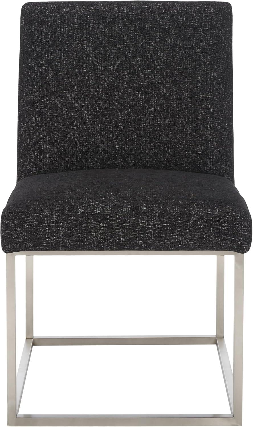 image:imageSAFAVIEH Couture Collection Jenette Black BoucleSilver Leg Dining Chair Fully AssembledBlackSilver Linen