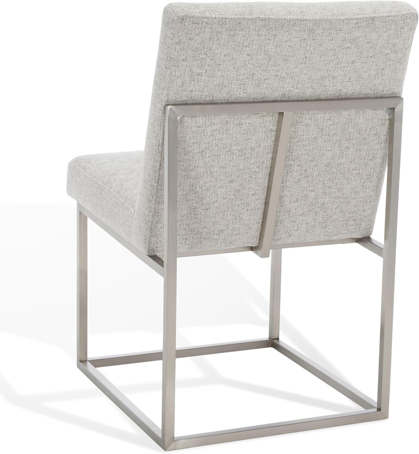 image:imageSAFAVIEH Couture Collection Jenette Black BoucleSilver Leg Dining Chair Fully AssembledGreySilver