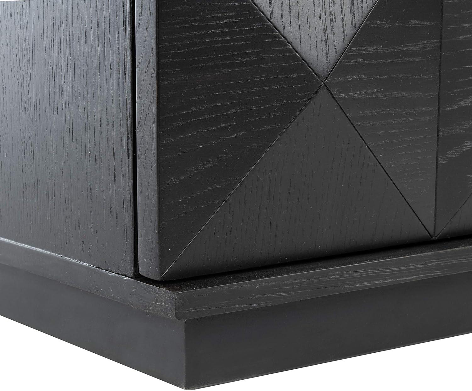 image:imageSAFAVIEH Couture Collection Patty Natural 2Drawer Nightstand Fully AssembledBlack