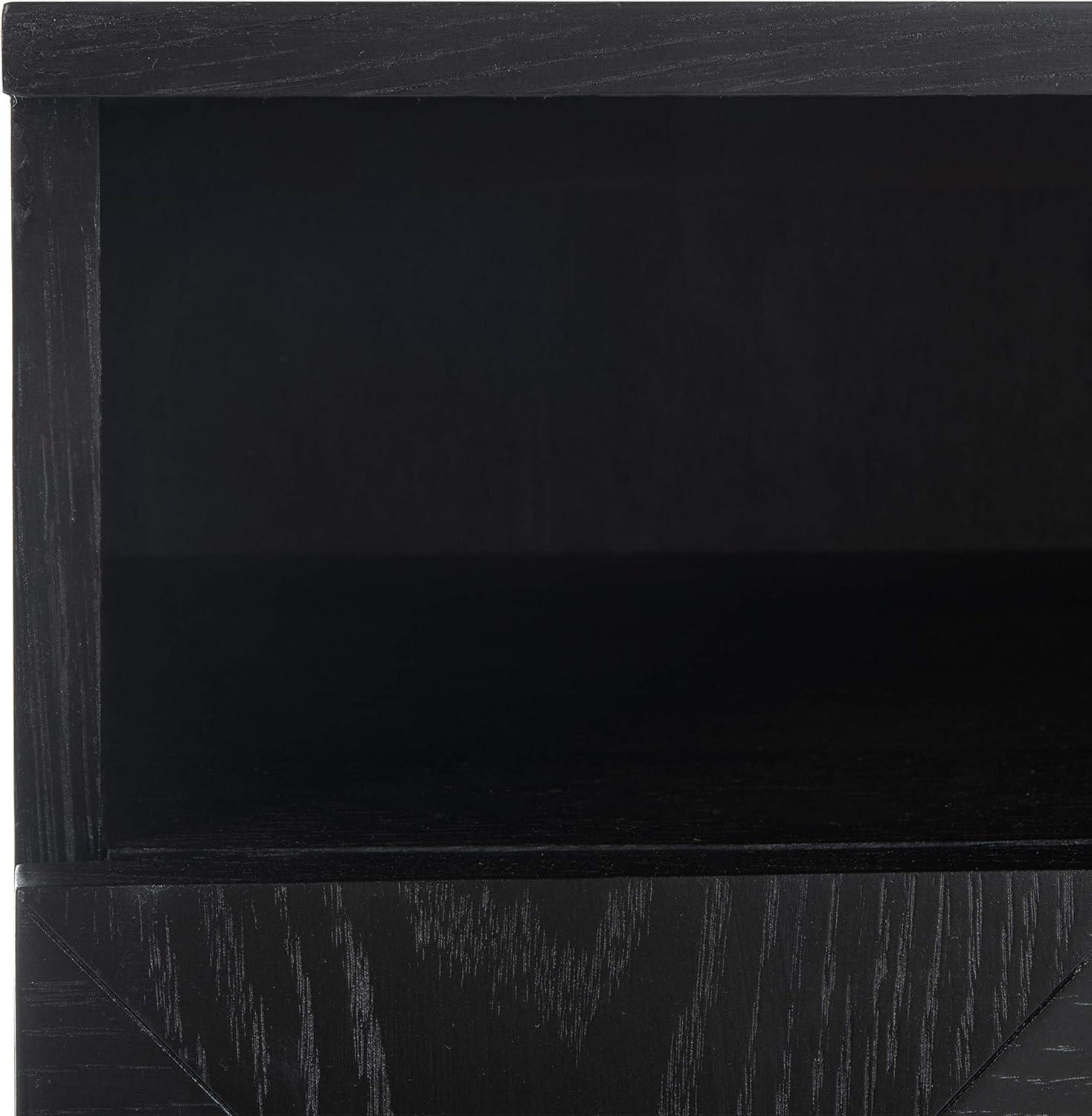 image:imageSAFAVIEH Couture Collection Patty Natural 2Drawer Nightstand Fully AssembledBlack