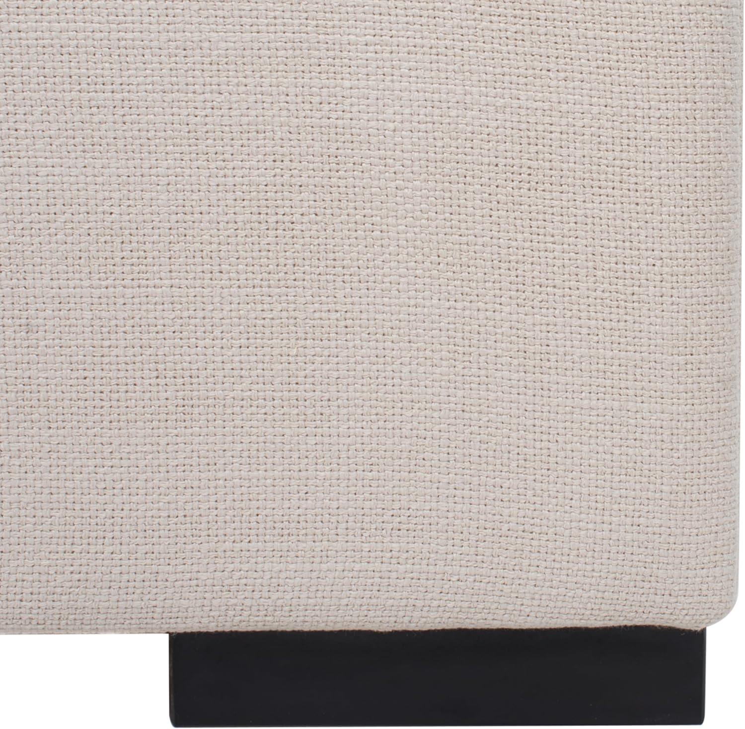 image:imageSAFAVIEH Couture Collection Sasharose Cream Upholstered Queen Size BedCreme