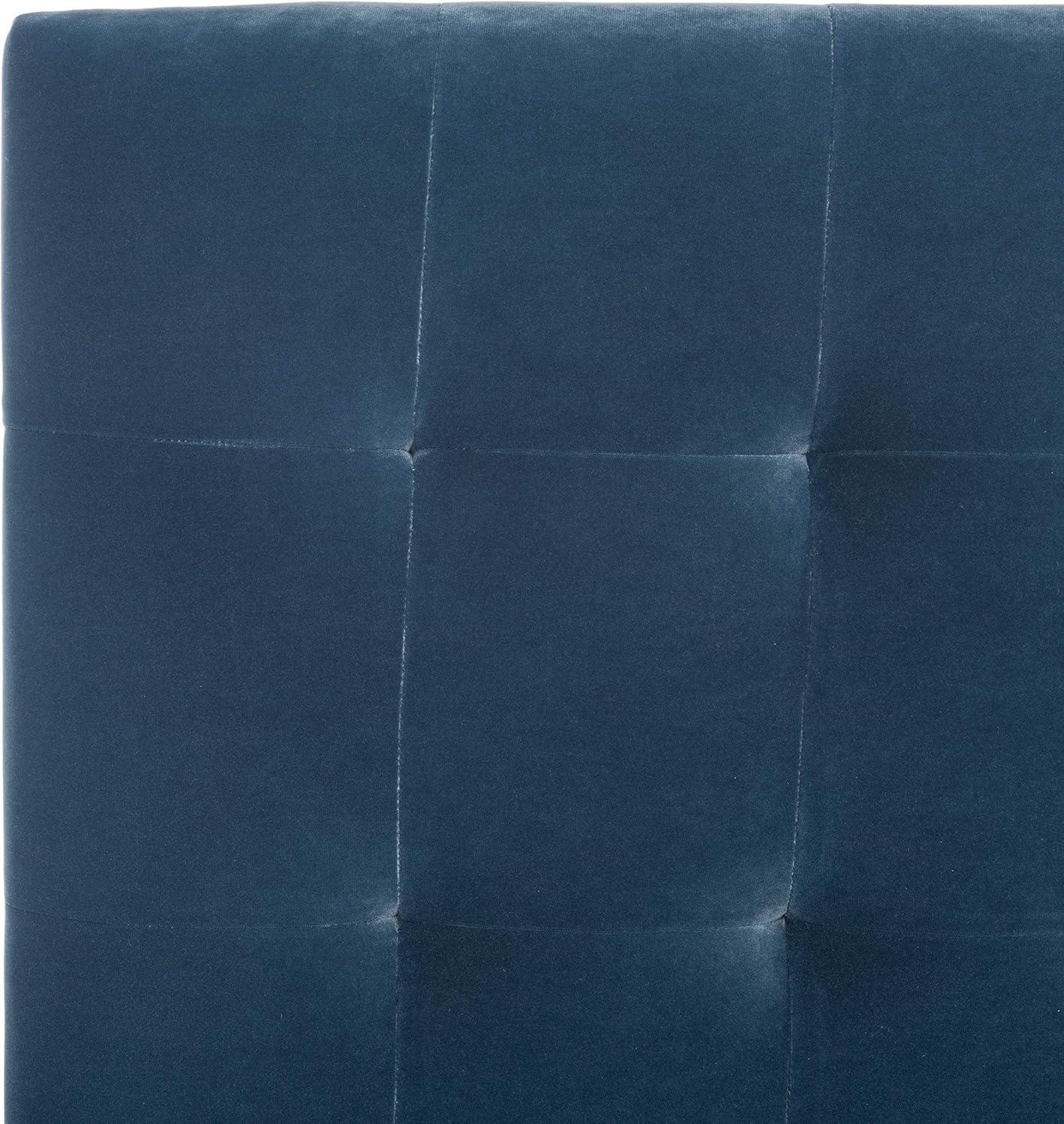 image:imageSAFAVIEH Couture Collection Tsarina Dark Seafoam Velvet Tufted Queen Size BedDusty Blue