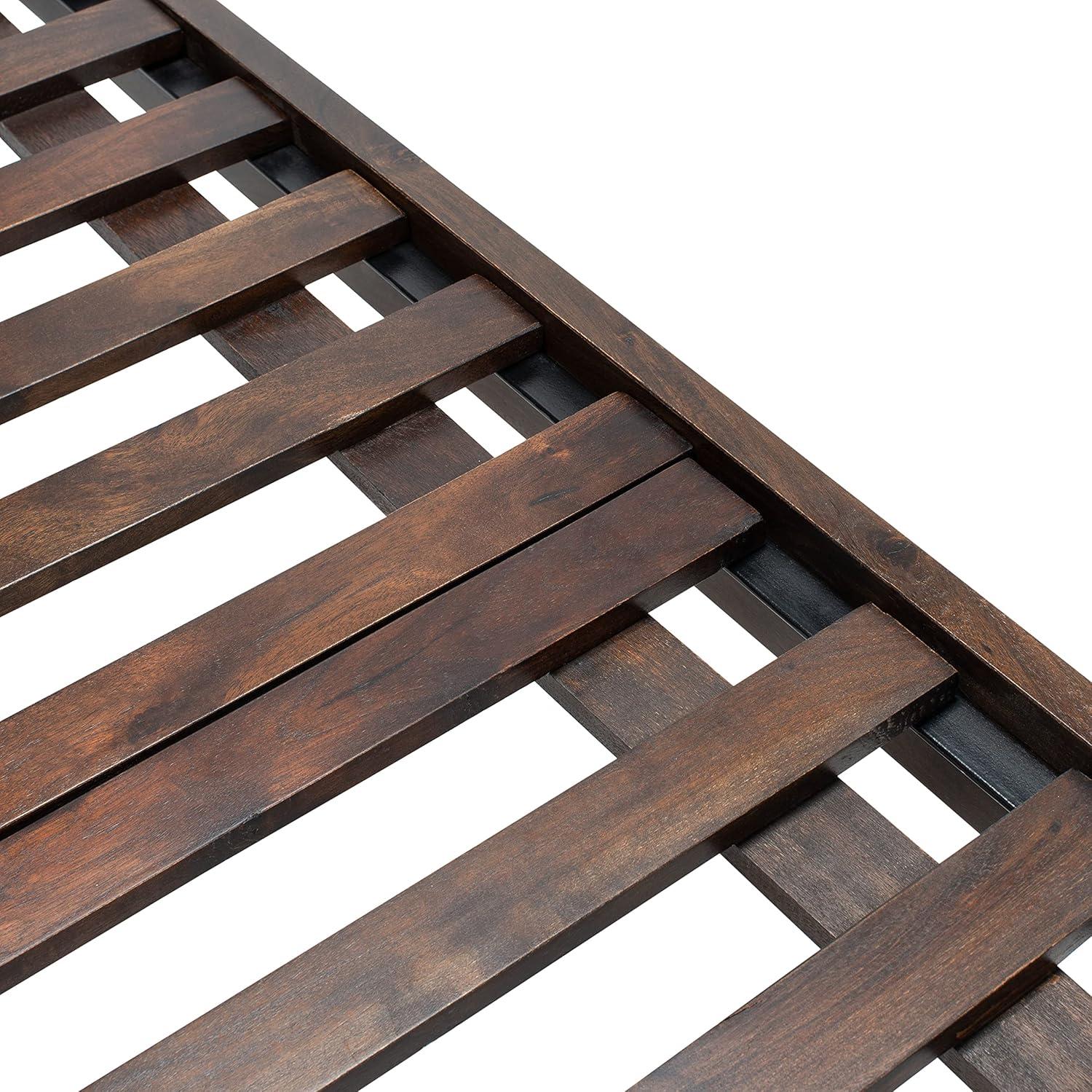 image:imageSAFAVIEH Couture Home Collection Zinnia Walnut Brown Wooden Platform King BedWalnut