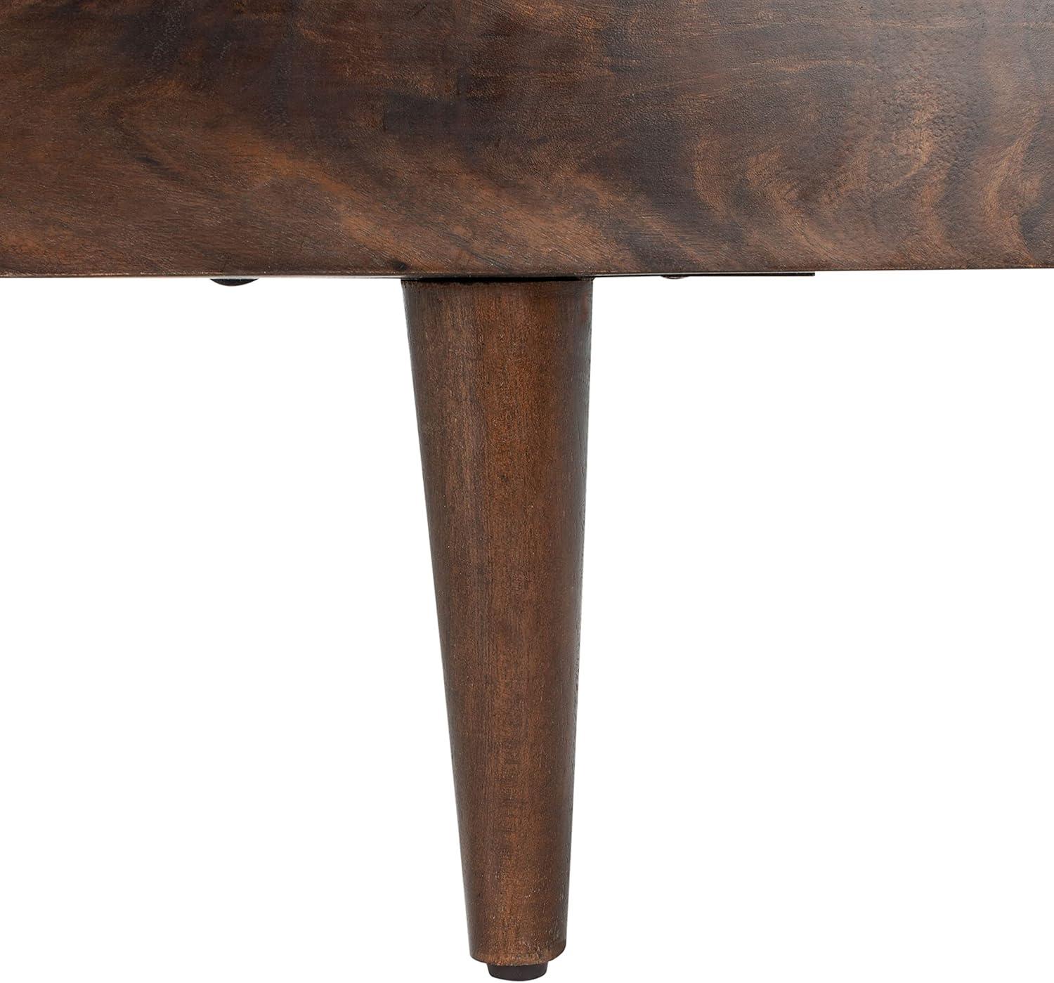 image:imageSAFAVIEH Couture Home Collection Zinnia Walnut Brown Wooden Platform King BedWalnut