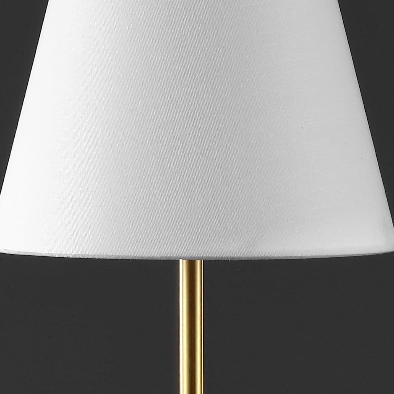 image:imageSAFAVIEH Couture Lighting Collection Genesis GoldWhite Alabaster 26inch Table Lamp LED Bulbs Included