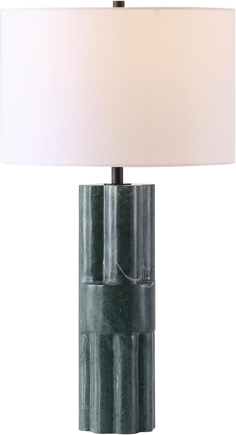 image:imageSAFAVIEH Couture Lighting Collection Tolliver Dark GreenWhite Marble 28inch Table Lamp for Bedroom Living Room Home Office Desk Nightstand LED Bulb Included
