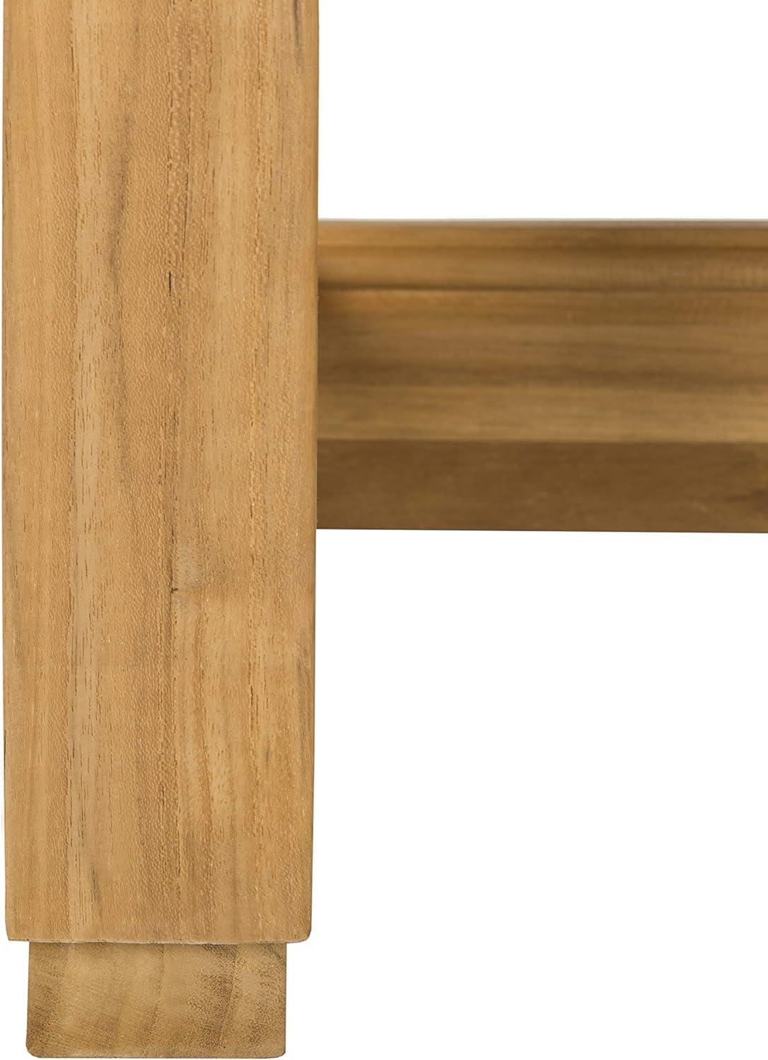 image:imageSAFAVIEH Couture Outdoor Collection CPT1002 Table BlackNatural Teak