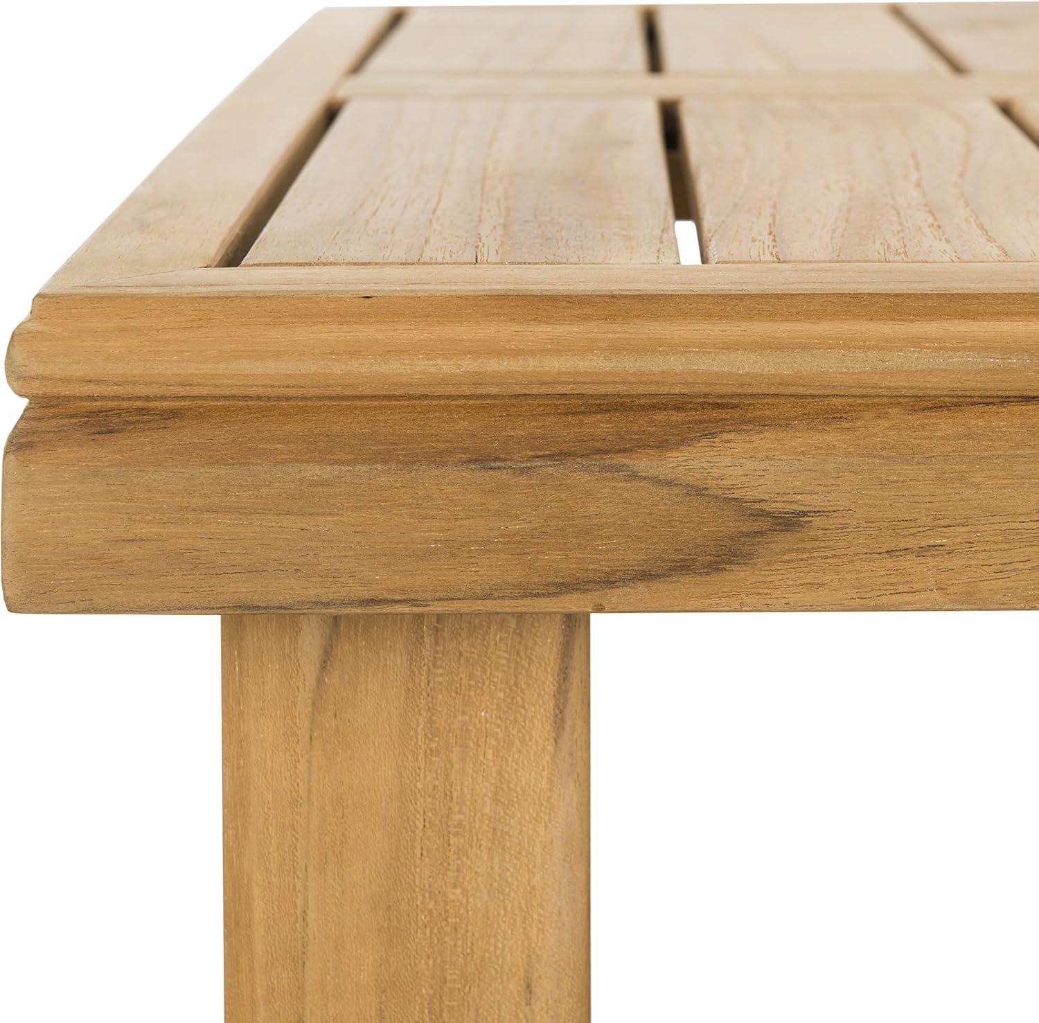 image:imageSAFAVIEH Couture Outdoor Collection CPT1002 Table BlackNatural Teak