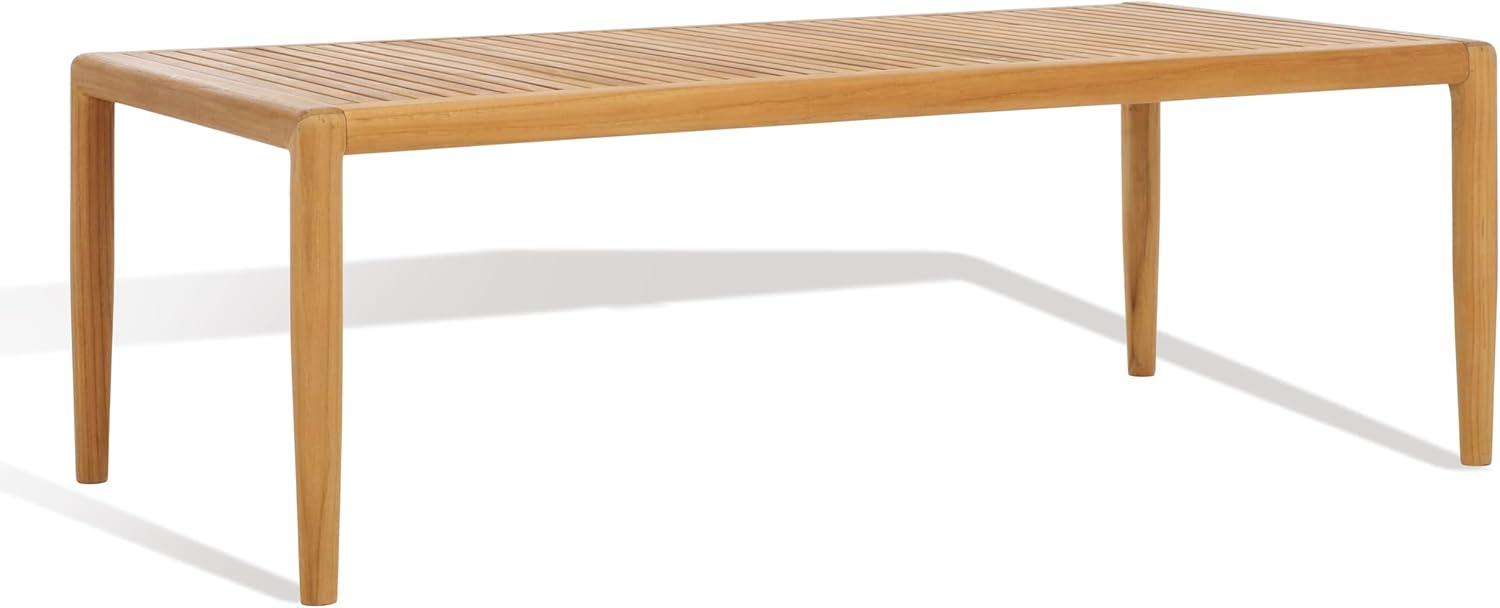 image:imageSAFAVIEH Couture Outdoor Collection Samoa Natural Brown Brazilian Teak Solid Wood Patio Coffee Table