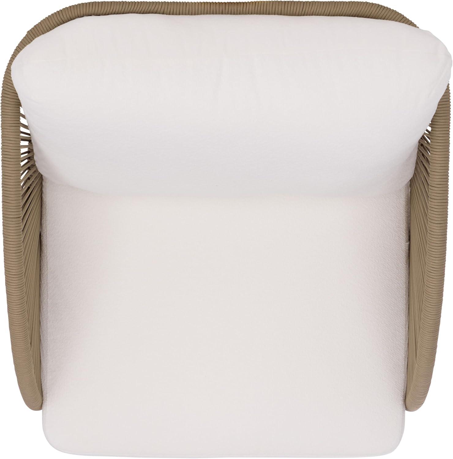 image:imageSAFAVIEH Couture Outdoor Patio Furniture Collection Adelandra Light Grey amp White Rope Swivel Accent Chair with Cushions Fully Assembled CPT4015ALight GreyWhite