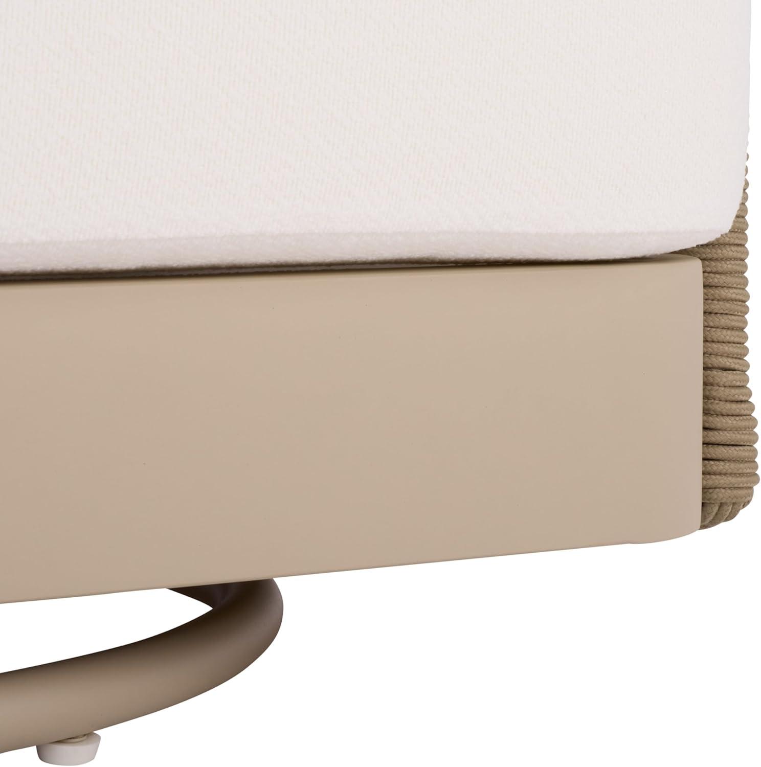 image:imageSAFAVIEH Couture Outdoor Patio Furniture Collection Adelandra Light Grey amp White Rope Swivel Accent Chair with Cushions Fully Assembled CPT4015ALight GreyWhite
