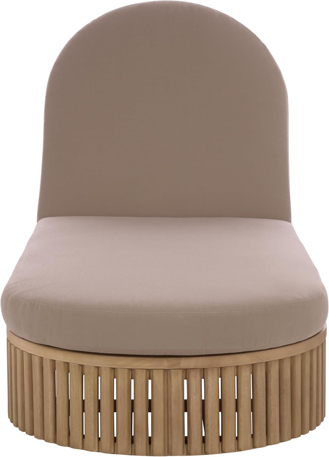 image:imageSAFAVIEH Couture Outdoor Patio Furniture Collection Arielle Solid Wood Sun Lounger Adjustable Reclining Chaise Lounge Chair Fully Assembled CPT5002NaturalBrown