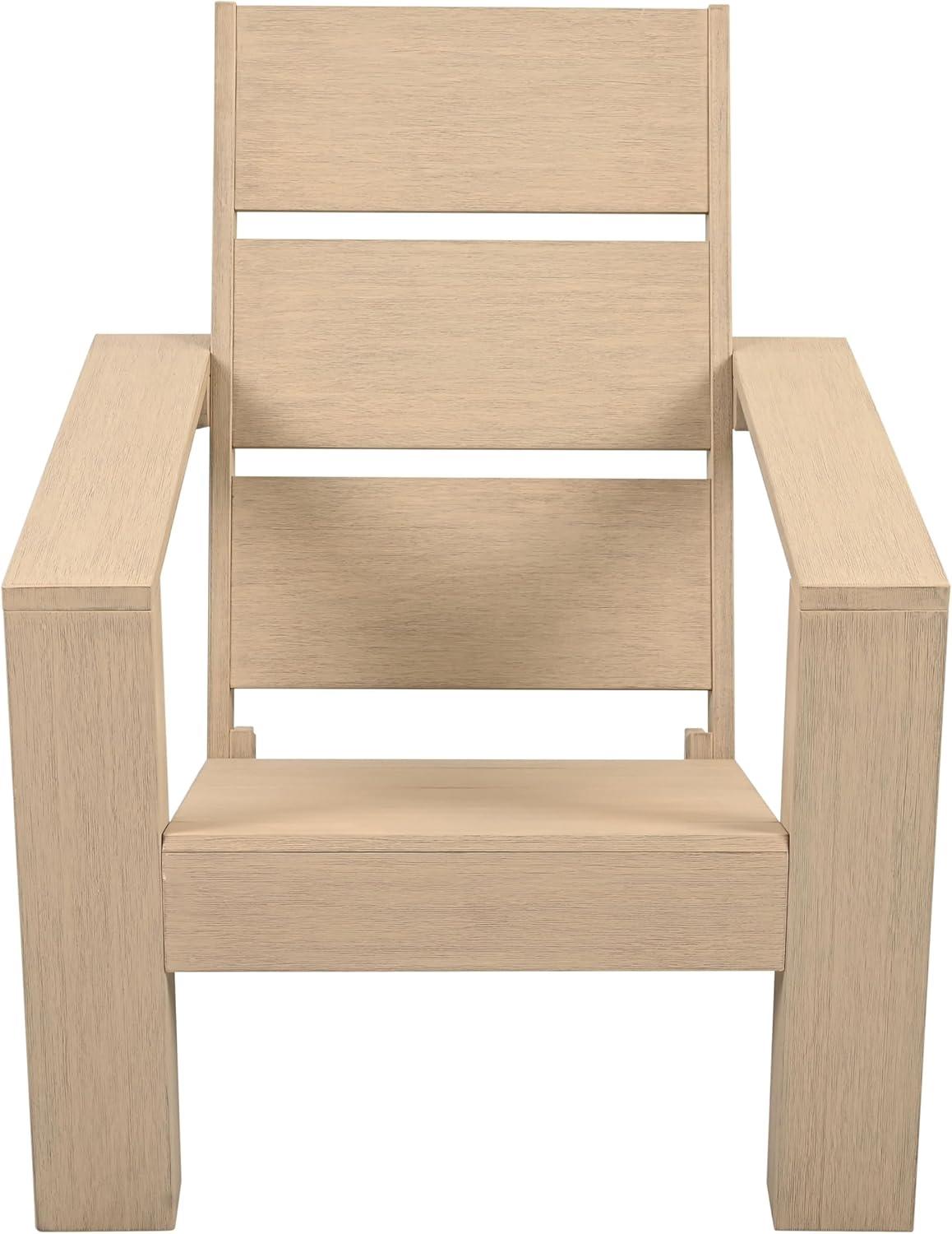 image:imageSAFAVIEH Couture Outdoor Patio Furniture Collection Calypso Sand Eucalyptus Adirondack Chair Classic Outdoor Lounge Chair for Patio Deck amp Garden Solid Wood CPT1064ASand