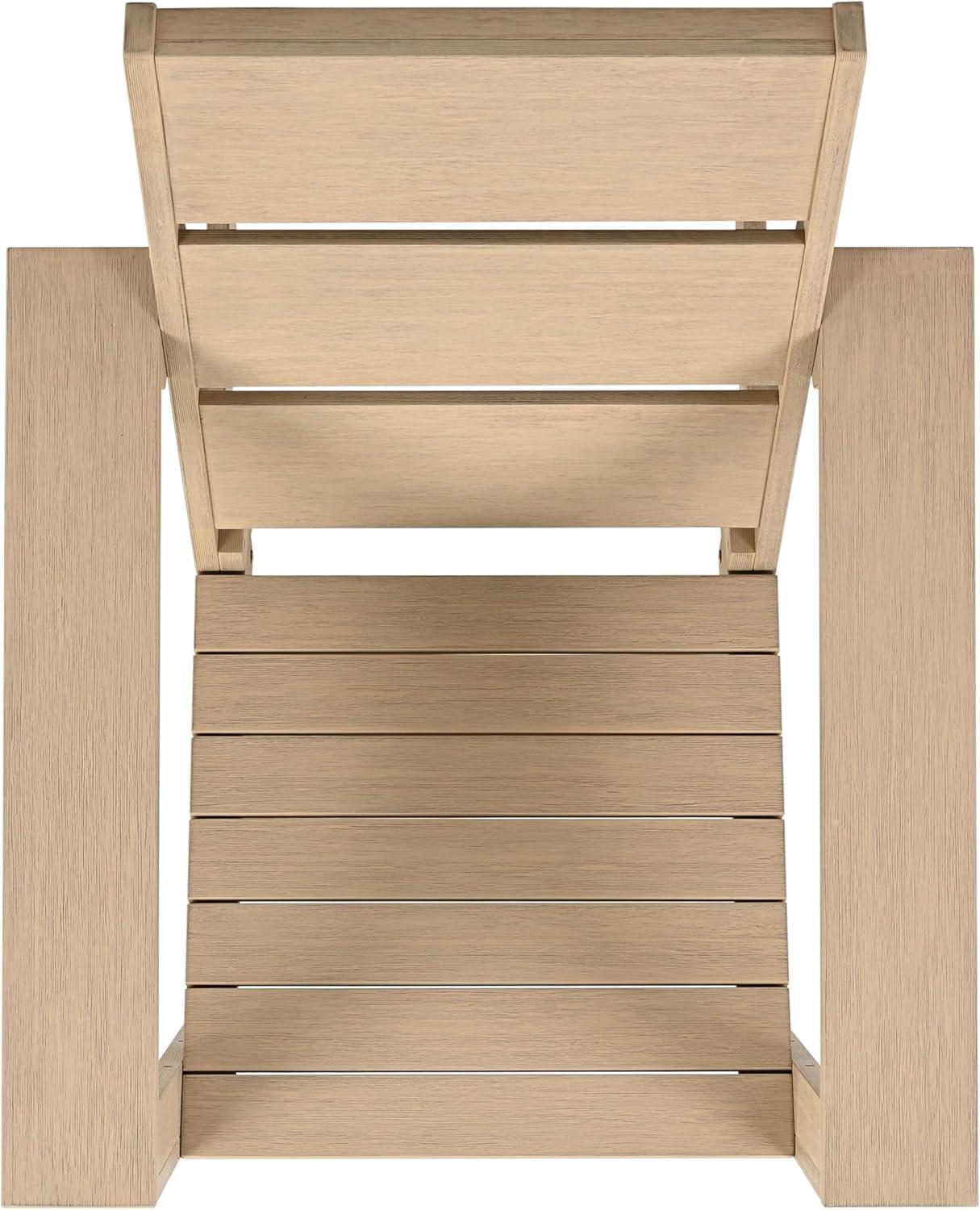 image:imageSAFAVIEH Couture Outdoor Patio Furniture Collection Calypso Sand Eucalyptus Adirondack Chair Classic Outdoor Lounge Chair for Patio Deck amp Garden Solid Wood CPT1064ASand