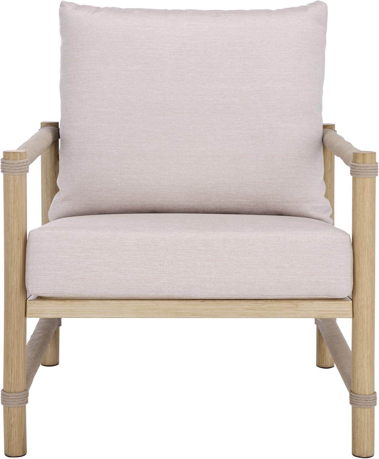 image:imageSAFAVIEH Couture Outdoor Patio Furniture Collection Dorianna Accent Chair Sand amp Beige Woven Rope and Removable Cushions CPT4004ASandBeige