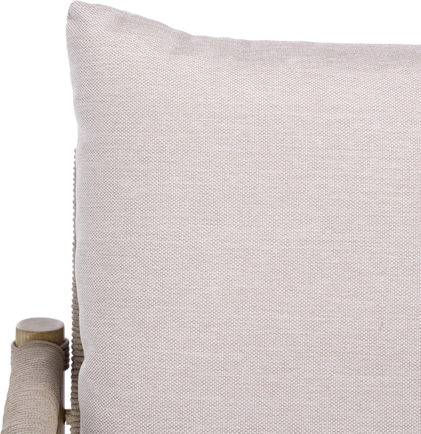 image:imageSAFAVIEH Couture Outdoor Patio Furniture Collection Dorianna Accent Chair Sand amp Beige Woven Rope and Removable Cushions CPT4004ASandBeige