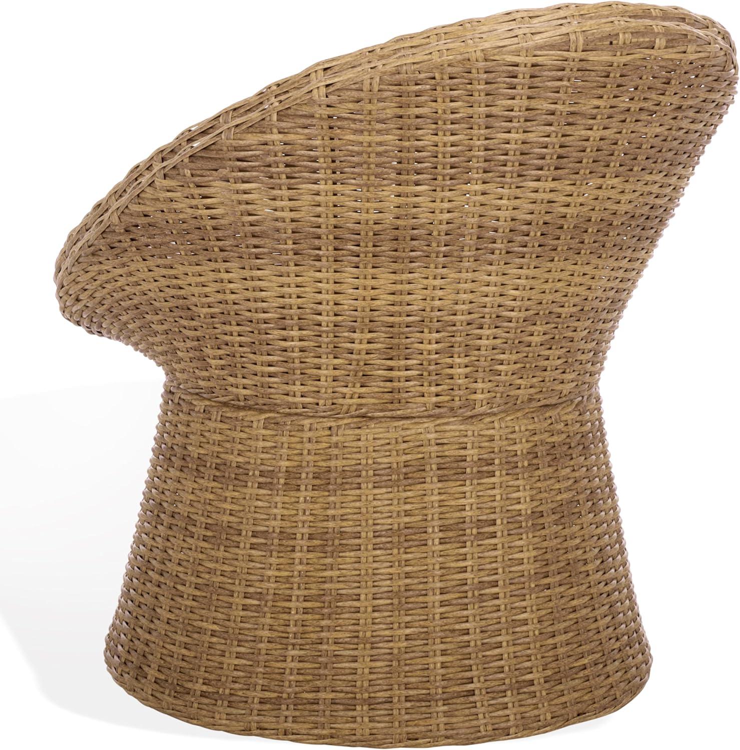 image:imageSAFAVIEH Couture Outdoor Patio Furniture Collection Lynsee Wicker Chair with Cushion Fully Assembled CPT2112Natural
