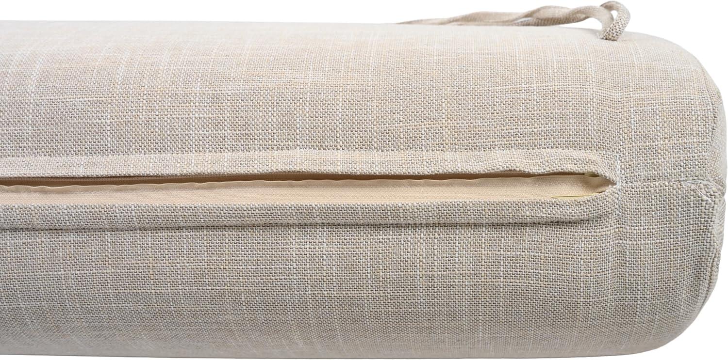 image:imageSAFAVIEH Couture Outdoor Patio Furniture Collection Martinique Chaise Lounge Chair Natural Teak Solid Wood with Removable White Cushions CPT1066HNaturalBeige