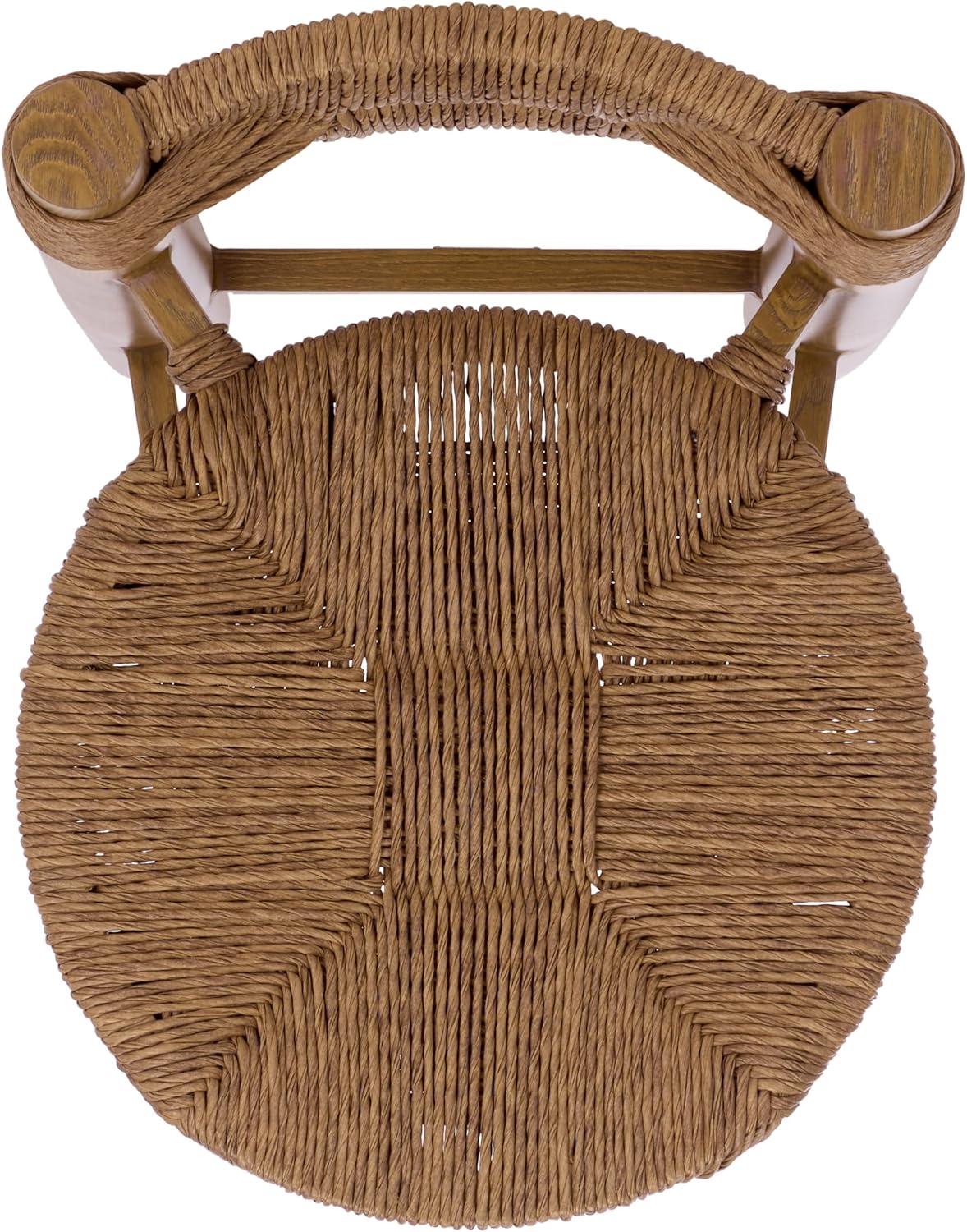 image:imageSAFAVIEH Couture Outdoor Patio Furniture Collection Romona Tropical Bar Stool Natural Brown with Round Woven Seat Fully Assembled CPT4003ANatural