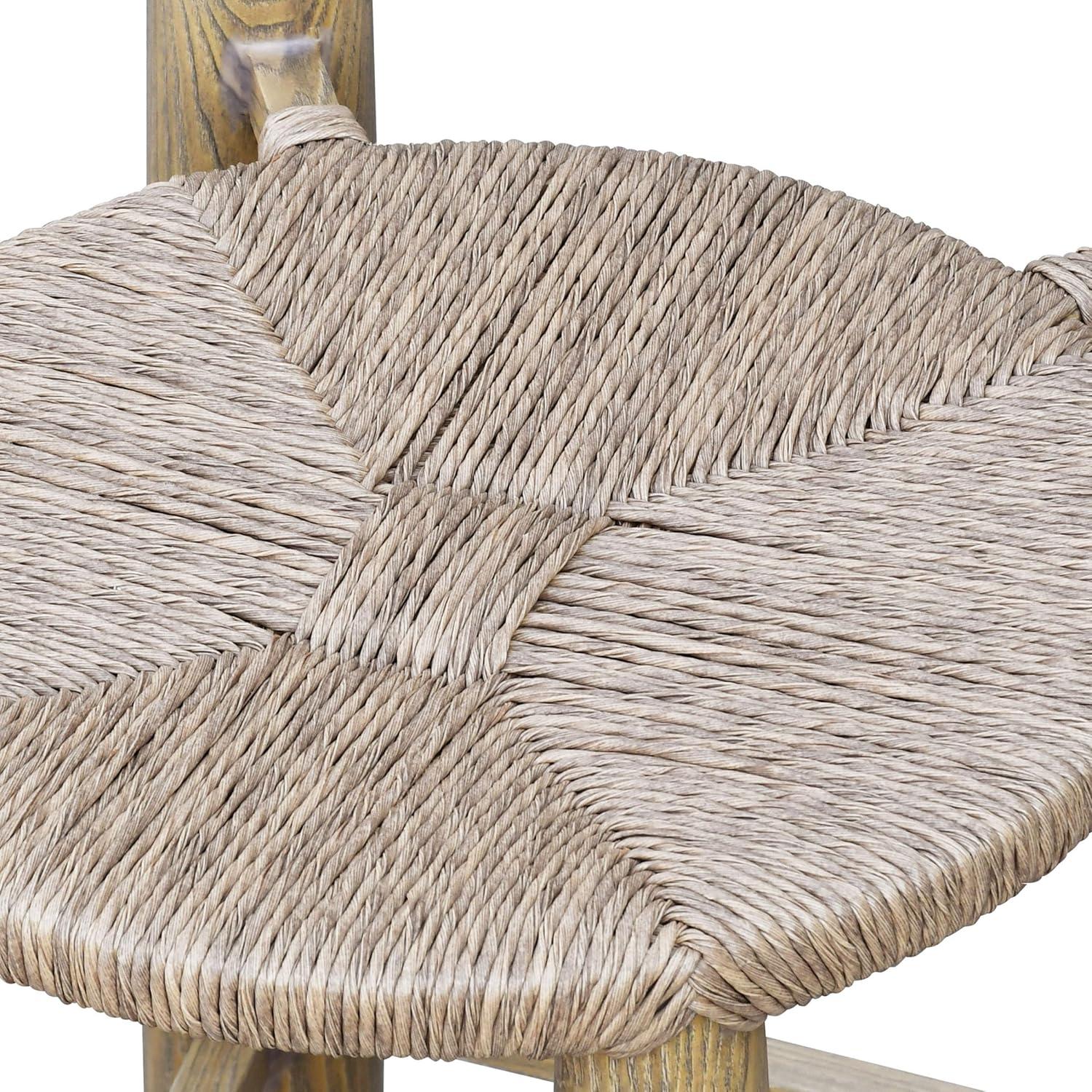 image:imageSAFAVIEH Couture Outdoor Patio Furniture Collection Romona Tropical Bar Stool Natural Brown with Round Woven Seat Fully Assembled CPT4003ANatural