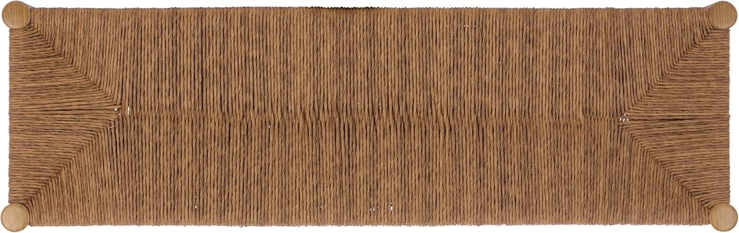 image:imageSAFAVIEH Couture Outdoor Patio Furniture Collection Romona Tropical Bench Natural Brown Rectangular with Woven Seat Fully Assembled CPT4002ANatural