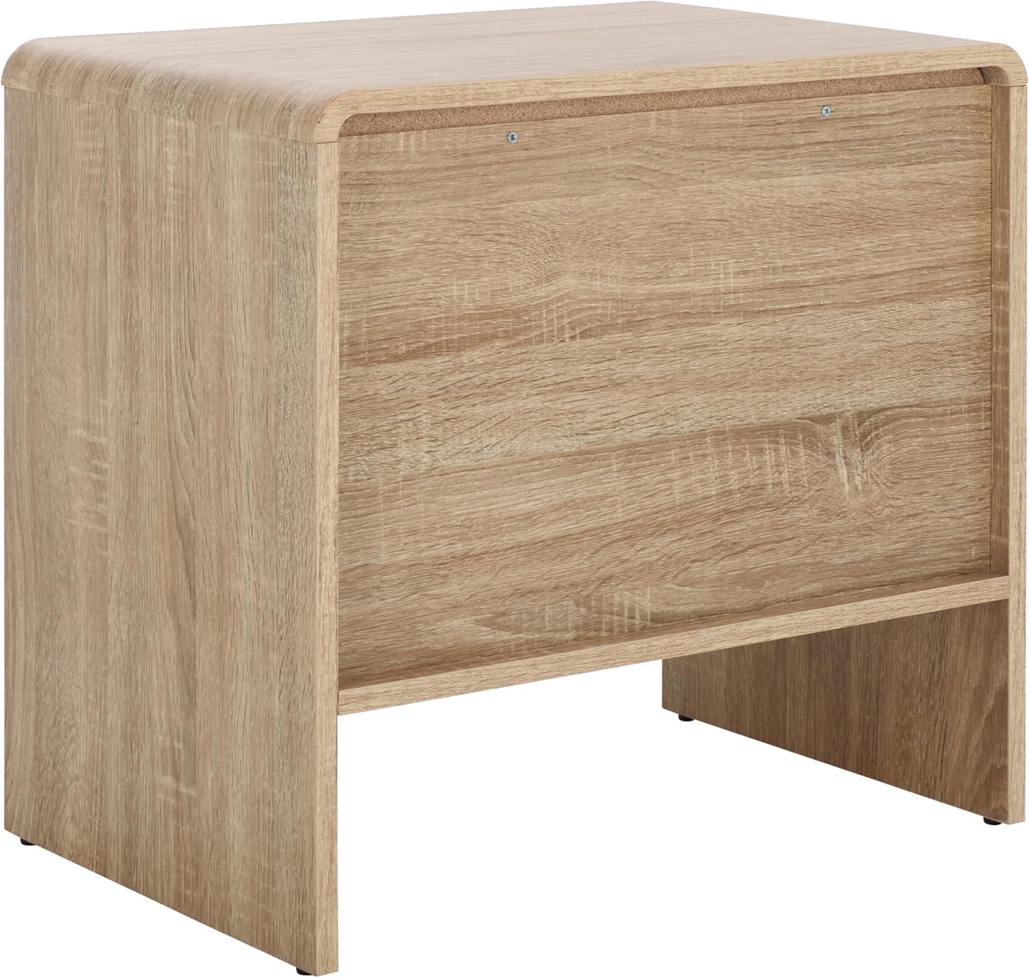 image:imageSAFAVIEH Home Collection Arsenio 2Drawer Nightstand Table Light Cream Modern Bedside Storage NST3101CLight Cream