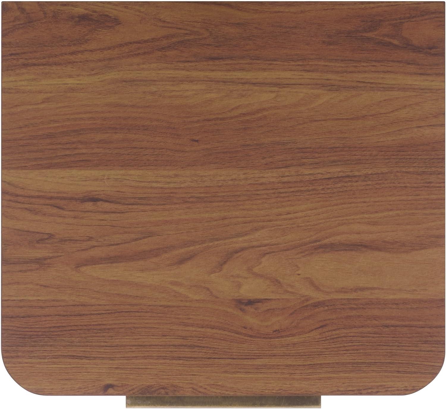 image:imageSAFAVIEH Home Collection Brey Walnut amp Brass 2Drawer Nightstand MidCentury Cane Accent Bedside Table NST3107AWalnutBrass