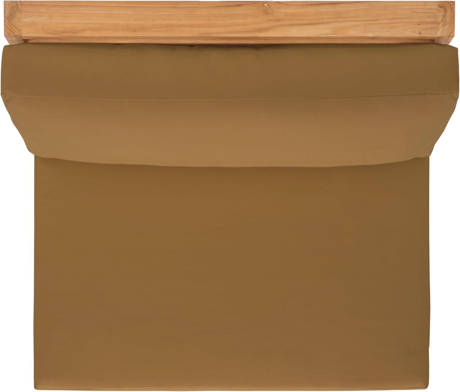 image:imageSAFAVIEH Outdoor Couture Collection Julianne Natural Solid Teak WoodBeige Cushion Patio Chair CPT1031ANaturalBrown