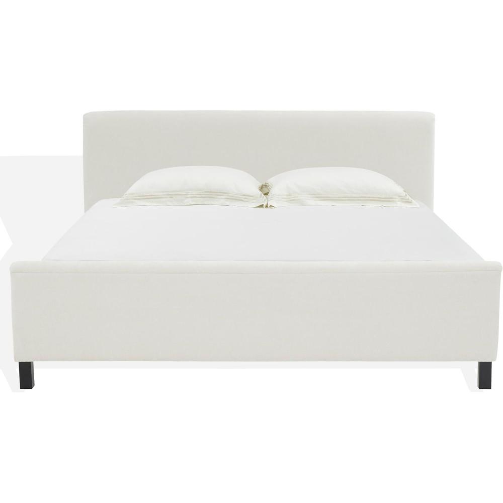 image:imageSAFAVIEH Couture Collection Finney Cream Upholstered Queen Bed Modern Minimalist Design No Box Spring Needed SFV4872AQCreme