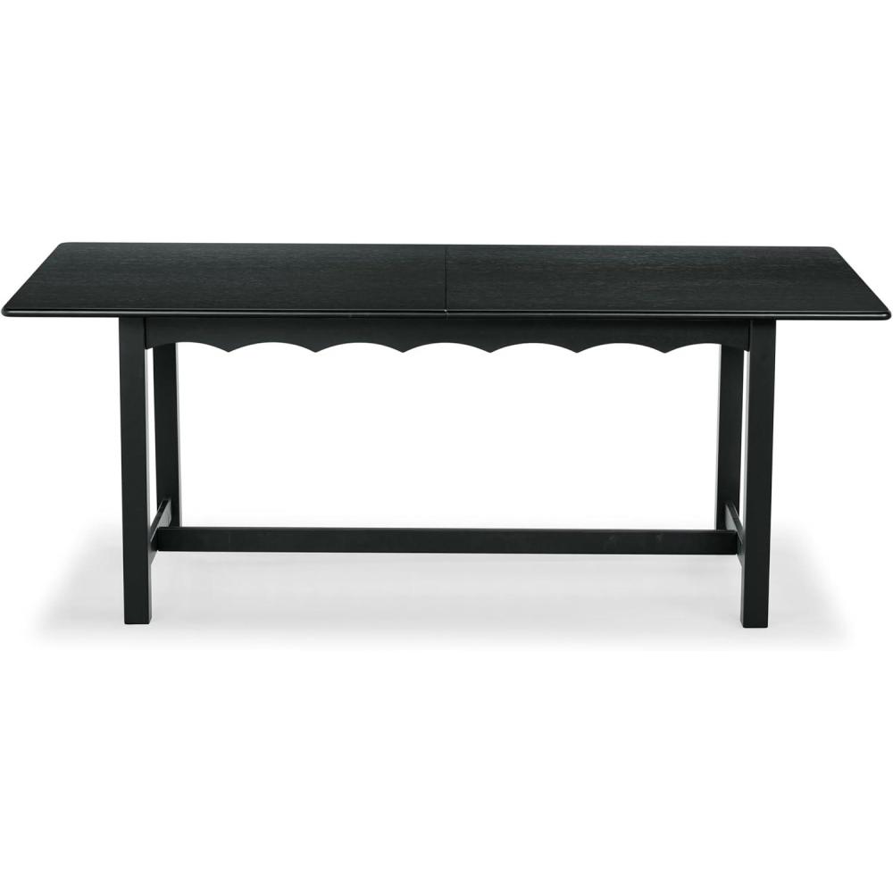 image:imageSAFAVIEH Couture Collection Rhylee Walnut Brown Extendable Wood Dining Table Rectangular Design Seats up to 6 SFV4217CBlack