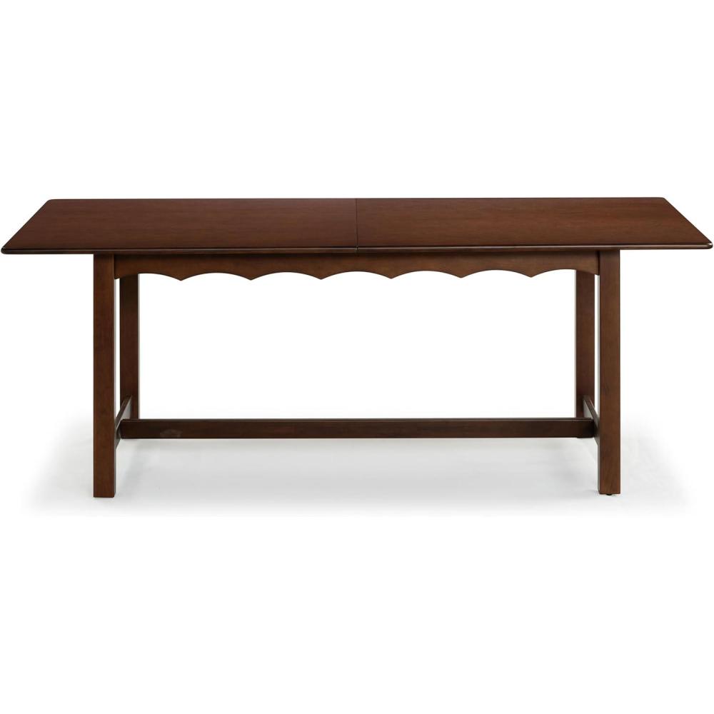 image:imageSAFAVIEH Couture Collection Rhylee Walnut Brown Extendable Wood Dining Table Rectangular Design Seats up to 6 SFV4217CWalnut