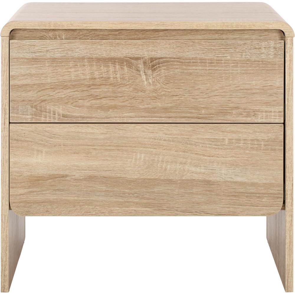 image:imageSAFAVIEH Home Collection Arsenio 2Drawer Nightstand Table Light Cream Modern Bedside Storage NST3101CLight Cream