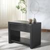 SAFAVIEH Couture Collection – Darnell Medium Oak Nightstand, 1 Drawer with Storage Shelf, Fully Assembled, Modern Bedroom Accent Table (SFV2152C)(Black)