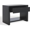 SAFAVIEH Couture Collection – Darnell Medium Oak Nightstand, 1 Drawer with Storage Shelf, Fully Assembled, Modern Bedroom Accent Table (SFV2152C)(Black)