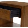 SAFAVIEH Couture Collection – Darnell Medium Oak Nightstand, 1 Drawer with Storage Shelf, Fully Assembled, Modern Bedroom Accent Table (SFV2152C)(Medium Oak)