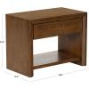 SAFAVIEH Couture Collection – Darnell Medium Oak Nightstand, 1 Drawer with Storage Shelf, Fully Assembled, Modern Bedroom Accent Table (SFV2152C)(Medium Oak)
