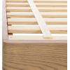 SAFAVIEH Couture Collection – Decarla Natural Wood Queen Bed Frame, Platform Design, No Box Spring Needed (BSC2001A-Q)(Natural)