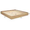 SAFAVIEH Couture Collection – Decarla Natural Wood Queen Bed Frame, Platform Design, No Box Spring Needed (BSC2001A-Q)(Natural)