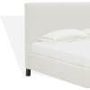 SAFAVIEH Couture Collection – Finney Cream Upholstered Queen Bed, Modern Minimalist Design, No Box Spring Needed (SFV4872A-Q)(Creme)