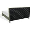 SAFAVIEH Couture Collection – Finney Cream Upholstered Queen Bed, Modern Minimalist Design, No Box Spring Needed (SFV4872A-Q)(Sage Green)