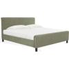 SAFAVIEH Couture Collection – Finney Cream Upholstered Queen Bed, Modern Minimalist Design, No Box Spring Needed (SFV4872A-Q)(Sage Green)