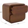 SAFAVIEH Couture Collection – Herald Brown 2-Drawer Wood Nightstand, Modern Bedroom Storage, Fully Assembled (SFV5546A)(Brown)