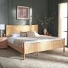SAFAVIEH Couture Collection – Ivyanne King Bed, Natural Woven Banana Stem & Wood Frame, Tropical Coastal Design, No Box Spring Needed (SFV1311A-K)(Natural)