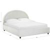 SAFAVIEH Couture Collection – Kaylilly Cream Chenille King Bed, Upholstered Arched Headboard, No Box Spring Needed, Modern Design (SFV6115A-Q)(Creme/Black)