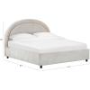 SAFAVIEH Couture Collection – Kaylilly Cream Chenille King Bed, Upholstered Arched Headboard, No Box Spring Needed, Modern Design (SFV6115A-Q)(Grey/Black)