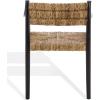 SAFAVIEH Couture Collection – Kona Woven Abaca Dining Chair, Black & Natural, Handwoven Seat and Backrest, Fully Assembled (CWK2030A)(Black/Natural)