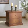 SAFAVIEH Couture Collection – Lizzy Walnut 2-Drawer Wood Nightstand, Fully Assembled Bedroom Storage with Metal Drawer Glides (SFV7727A)(Walnut)