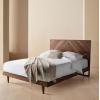 SAFAVIEH Couture Collection – Maci Bryn Natural Wood Herringbone Queen Bed, Modern Bedroom Furniture (DUP1009A-Q)(Natural)