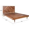 SAFAVIEH Couture Collection – Maci Bryn Natural Wood Herringbone Queen Bed, Modern Bedroom Furniture (DUP1009A-Q)(Natural)