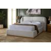 SAFAVIEH Couture Collection – Martyna Ivory Boucle Upholstered King Bed with Curved Headboard, No Box Spring Needed (SFV6112A-K)(Ivory/Natural)